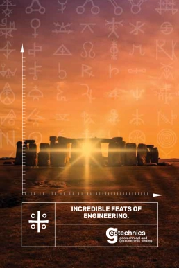 Image of Stonehenge with text: Incredible feats of engineering